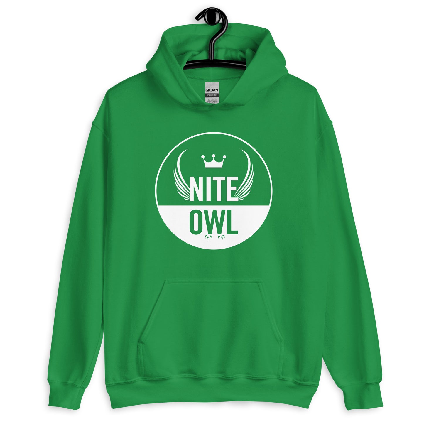 Flockwear by Nite Owl Unisex Comfort Hoodie (White Logo)
