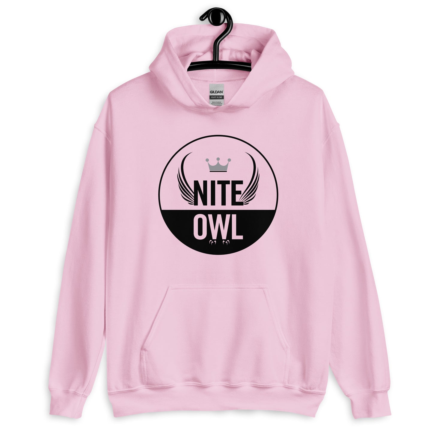 Flockwear by Nite Owl Unisex Comfort Hoodie (Black Logo)
