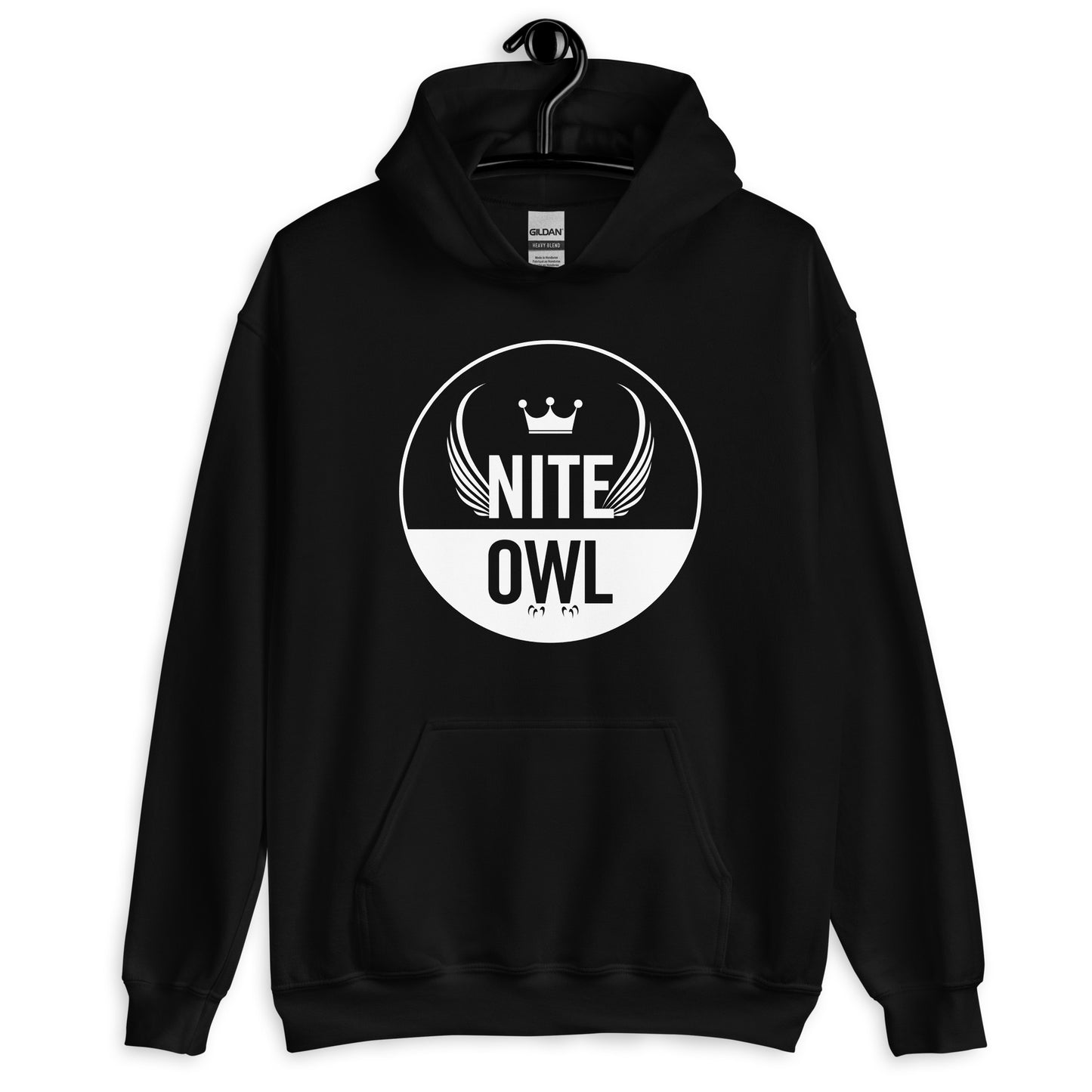 Flockwear by Nite Owl Unisex Comfort Hoodie (White Logo)