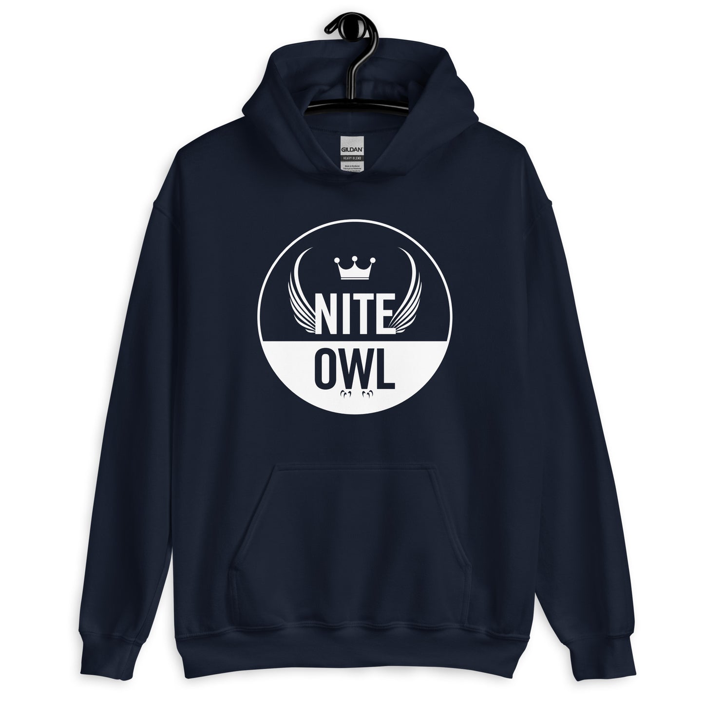 Flockwear by Nite Owl Unisex Comfort Hoodie (White Logo)