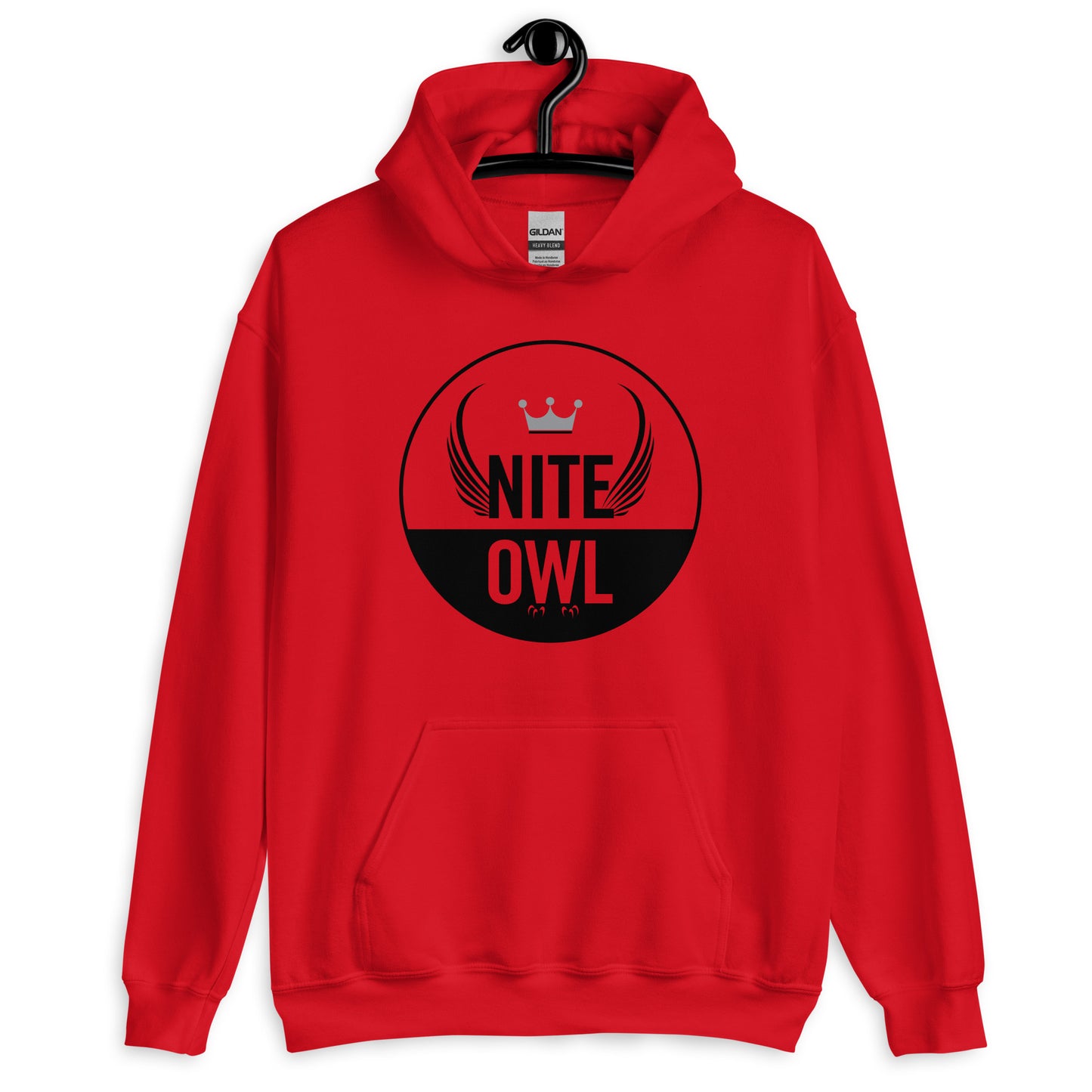 Flockwear by Nite Owl Unisex Comfort Hoodie (Black Logo)