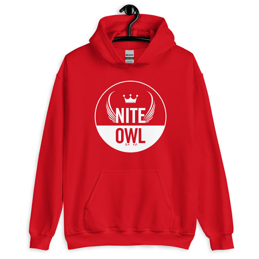 Flockwear by Nite Owl Unisex Comfort Hoodie (White Logo)